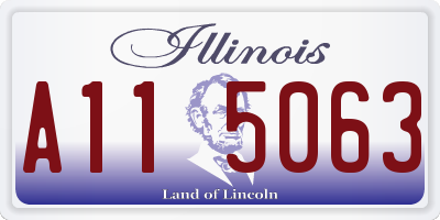 IL license plate A115063