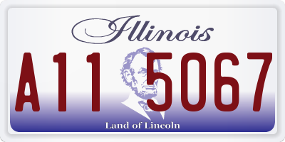 IL license plate A115067