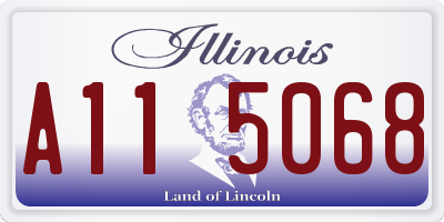 IL license plate A115068