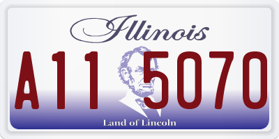 IL license plate A115070