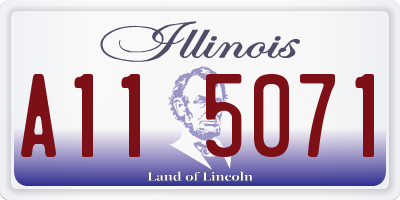 IL license plate A115071