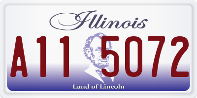 IL license plate A115072