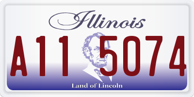 IL license plate A115074