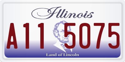 IL license plate A115075