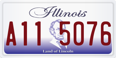 IL license plate A115076