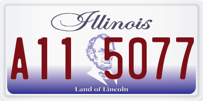 IL license plate A115077
