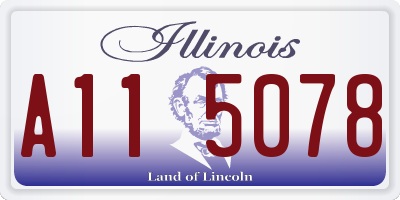 IL license plate A115078
