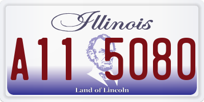 IL license plate A115080