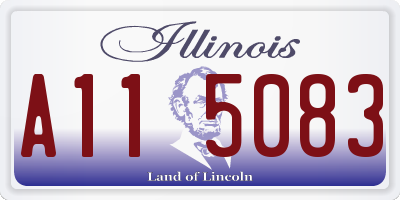IL license plate A115083