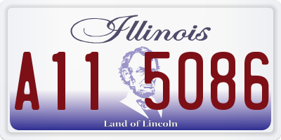 IL license plate A115086