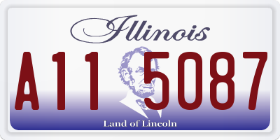 IL license plate A115087