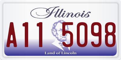 IL license plate A115098