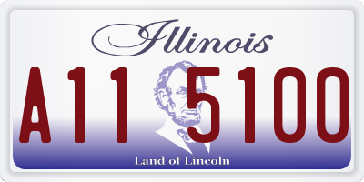 IL license plate A115100