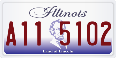IL license plate A115102
