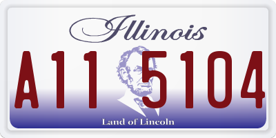 IL license plate A115104