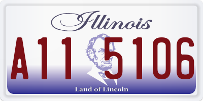 IL license plate A115106