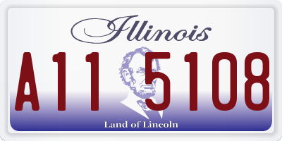 IL license plate A115108