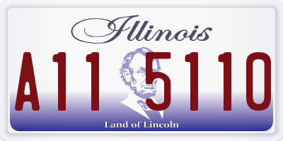 IL license plate A115110