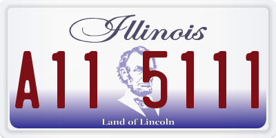 IL license plate A115111