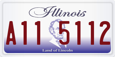 IL license plate A115112
