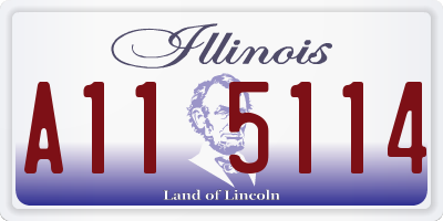 IL license plate A115114