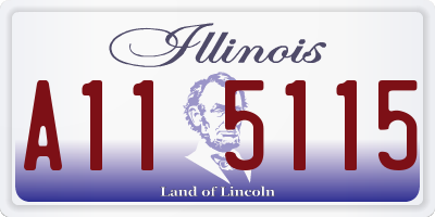 IL license plate A115115