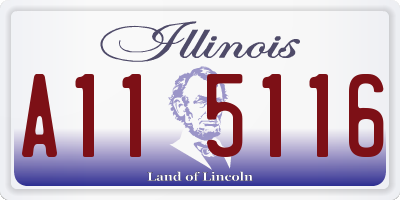 IL license plate A115116