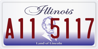 IL license plate A115117