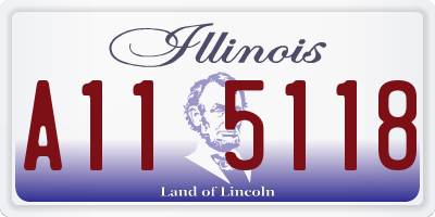 IL license plate A115118