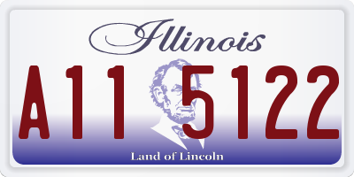 IL license plate A115122