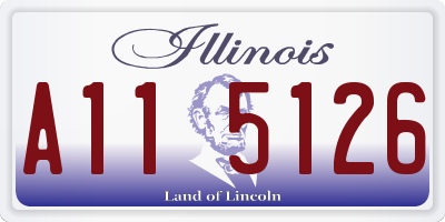 IL license plate A115126