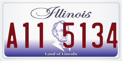 IL license plate A115134