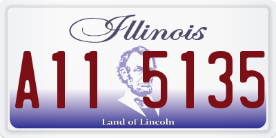 IL license plate A115135