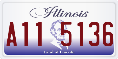 IL license plate A115136
