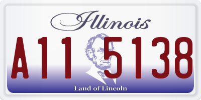 IL license plate A115138