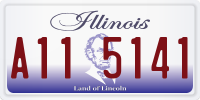 IL license plate A115141