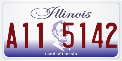 IL license plate A115142