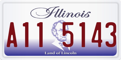 IL license plate A115143