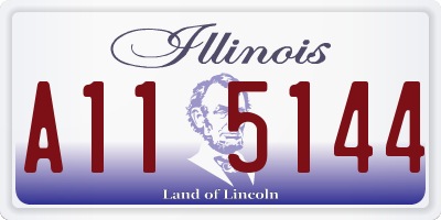IL license plate A115144