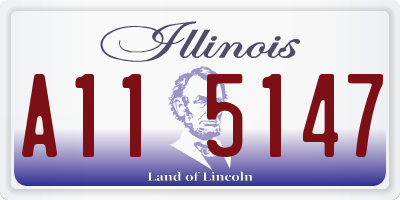 IL license plate A115147