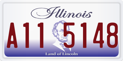 IL license plate A115148