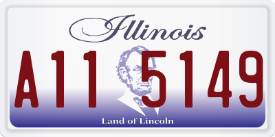 IL license plate A115149