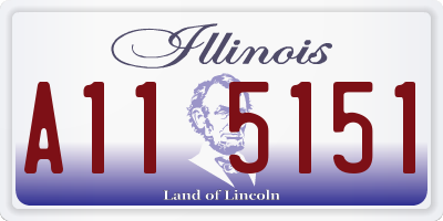 IL license plate A115151