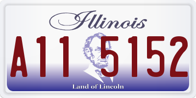 IL license plate A115152