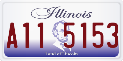IL license plate A115153
