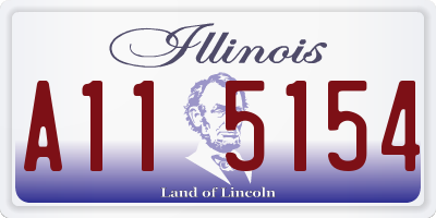 IL license plate A115154