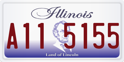 IL license plate A115155