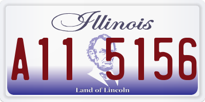 IL license plate A115156