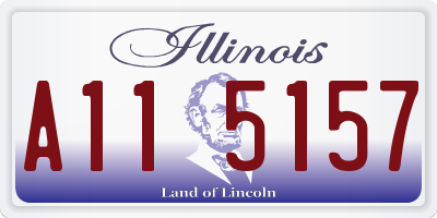 IL license plate A115157