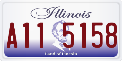 IL license plate A115158